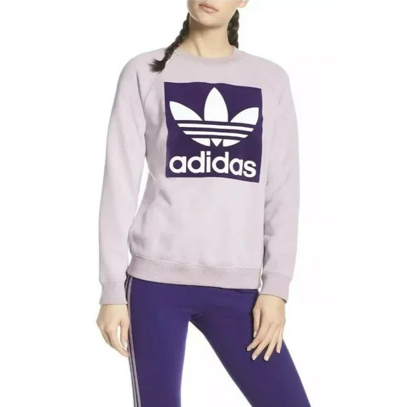 Adidas Originals Womens Trefoil Logo Soft Vision Purple Size Medium - Picture 3 of 7